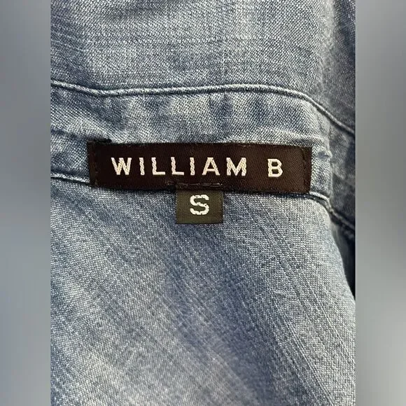 William b lightweight sleeveless blue denim dress size small - Picture 2 of 5